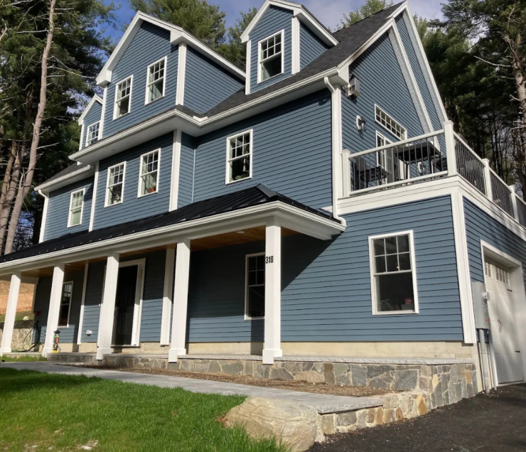 Exterior of new home build